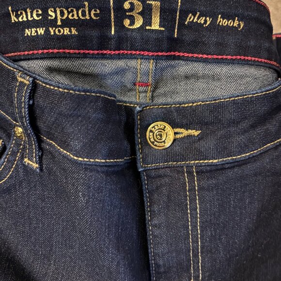 Kate Spade Play Hooky Dark Denim Jeans 31 - Picture 4 of 5
